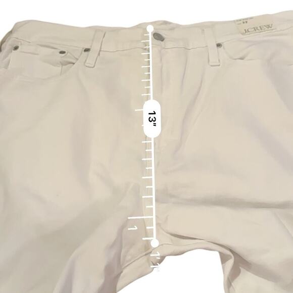 J. Crew Slim Wide-Leg High Rise Raw Hem Jeans in White Wash‎ Sz 32 NEW - Picture 13 of 15